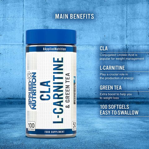Applied Nutrition CLA L-Carnitine & Green Tea - 100 softgels