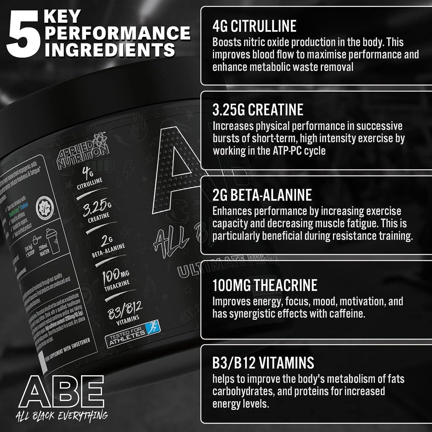 Applied Nutrition ABE (All Black Everything) 375g Pre Workout