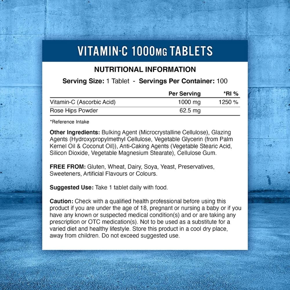 Applied Nutrition Vitamin C & Rose Hips - 100 Caps