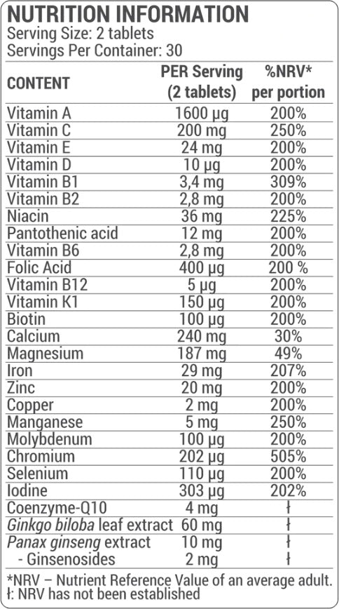 Dorian Yates Multivitamin Complex - 60 Tabs