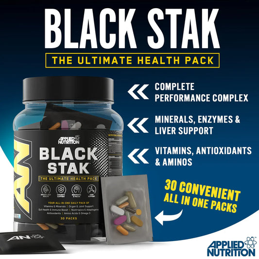 Applied Nutrition Black Stak - The Ultimate Health Pack (30 packs in each tub)