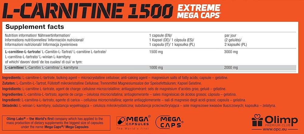 Olimp Nutrition L-Carnitine 1500 Extreme - 120 caps