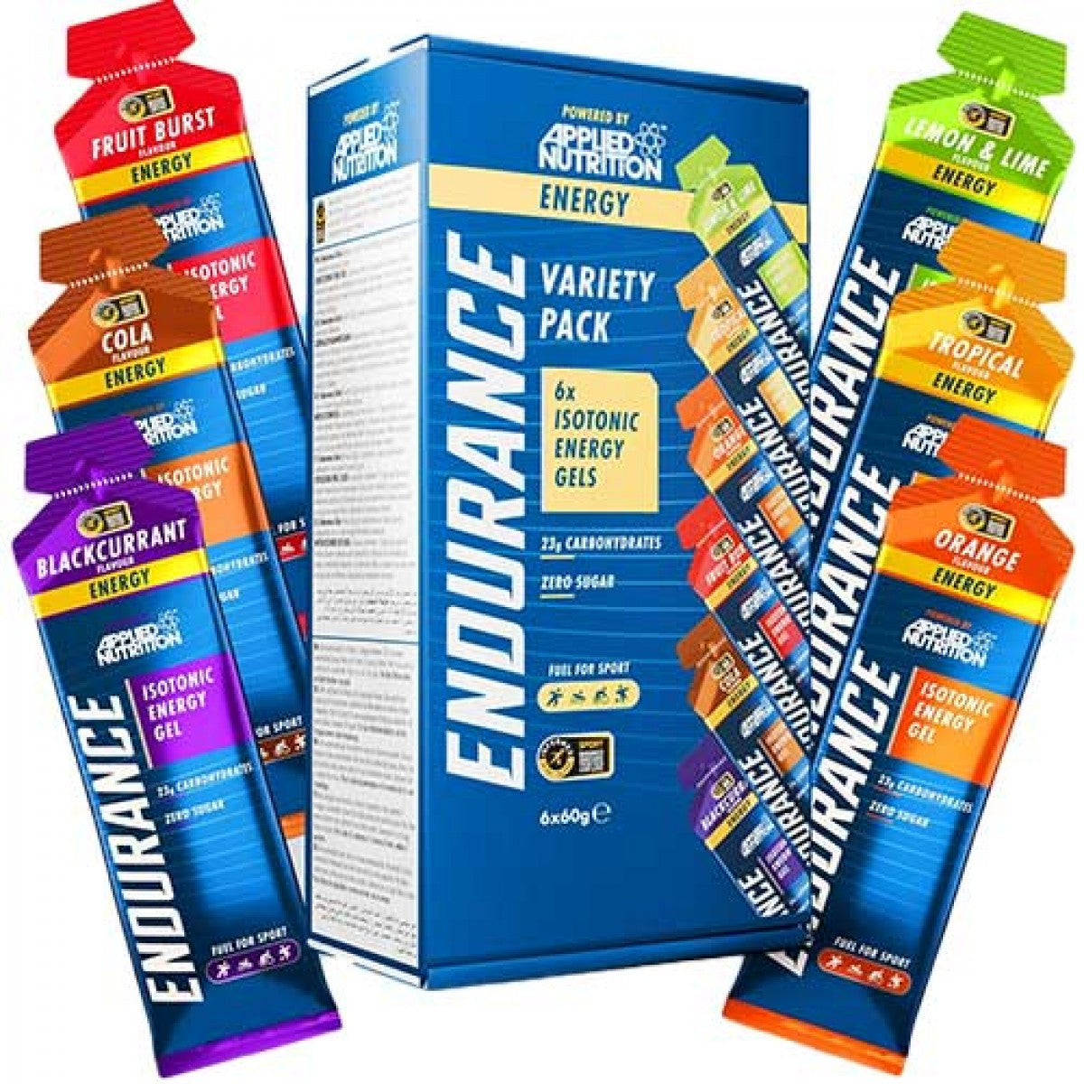 Applied Endurance Isotonic Energy Gels Variety Pack (Box of 6 Gels)