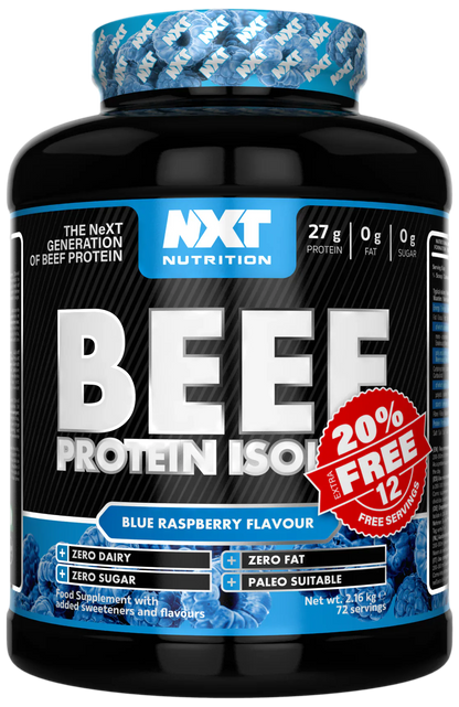 (20% Extra Free) NXT Nutrition Beef Protein Isolate 2.16kg (20% Extra Free)