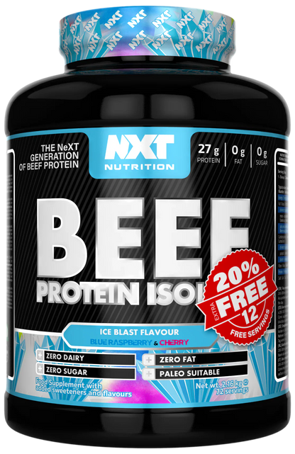 (20% Extra Free) NXT Nutrition Beef Protein Isolate 2.16kg (20% Extra Free)