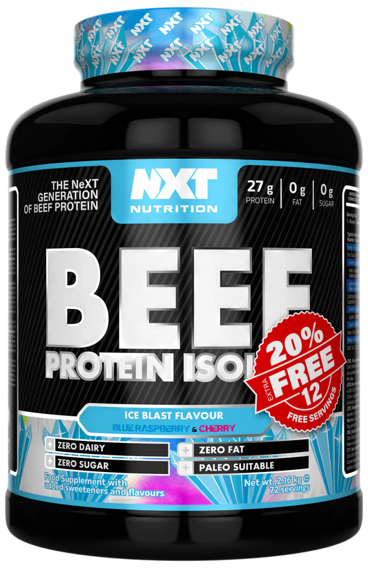(20% Extra Free) NXT Nutrition Beef Protein Isolate 2.16kg (20% Extra Free)