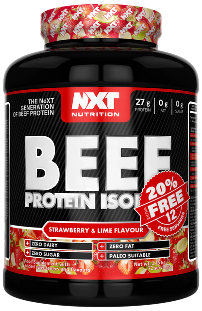 (20% Extra Free) NXT Nutrition Beef Protein Isolate 2.16kg (20% Extra Free)