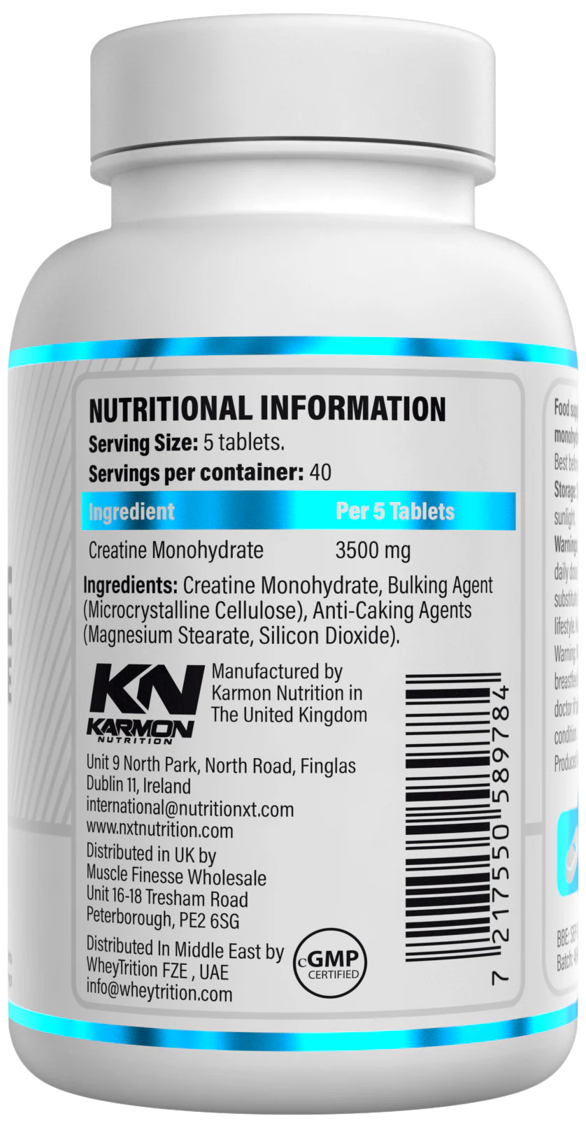 NXT Nutrition Creatine Tablets - 200 tabs